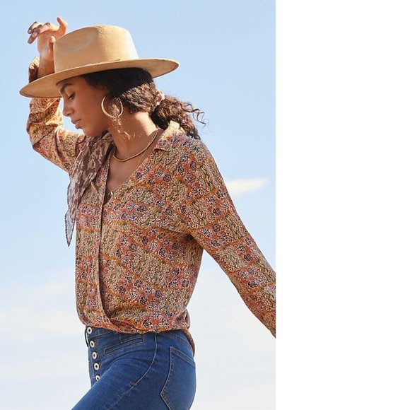 Anthropologie Tops - nEW Anthropologie Pilcro Tisha Surplice Blouse